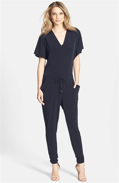 michael kors flutter sleeve jumpsuit|Michael Kors pleated jumpsuit.